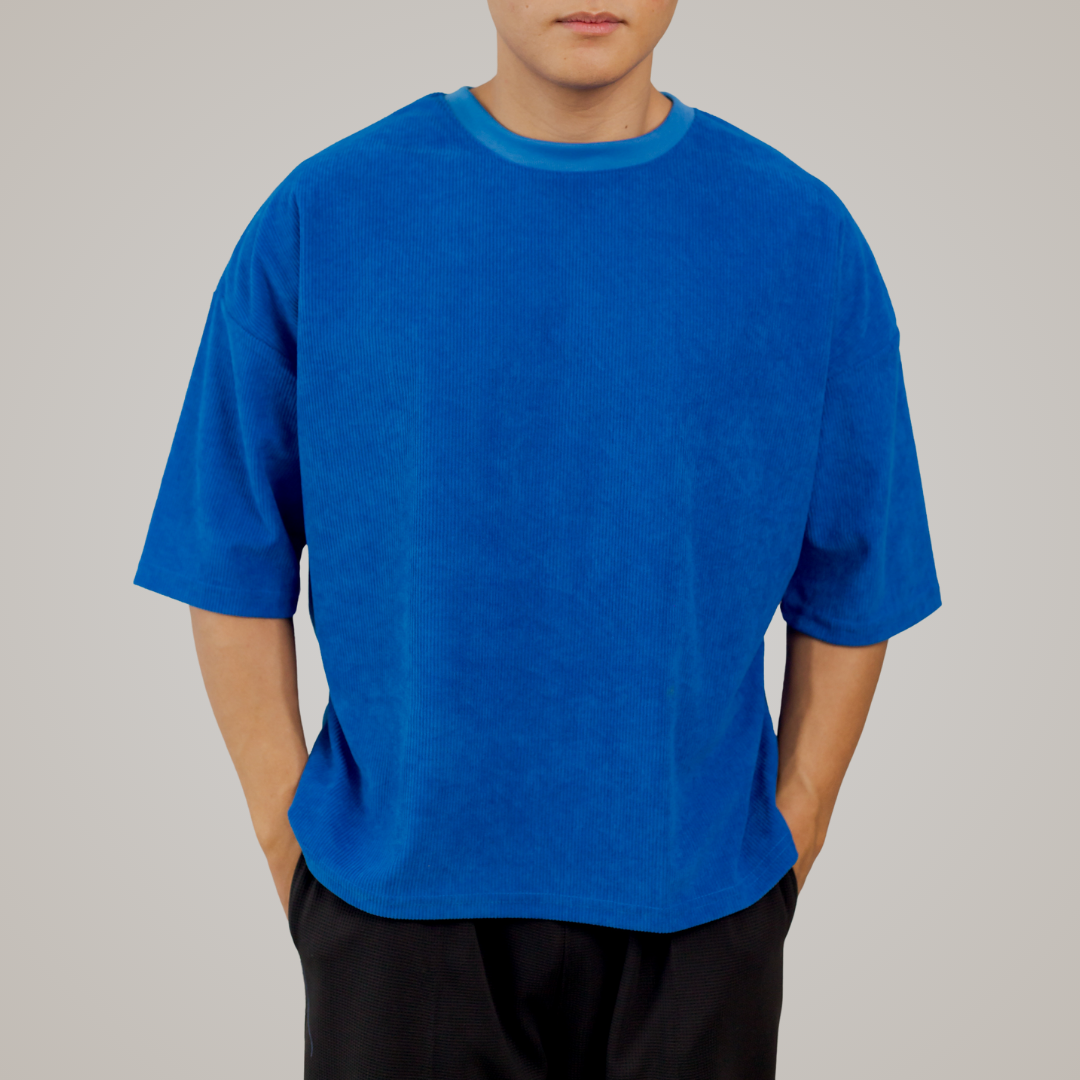 Corduroy Boxy Crop Oversized Shirt