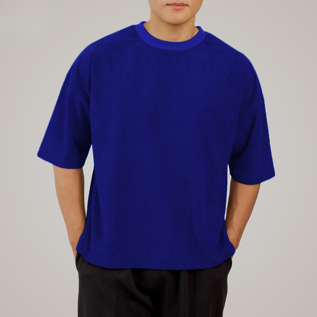 Corduroy Boxy Crop Oversized Shirt